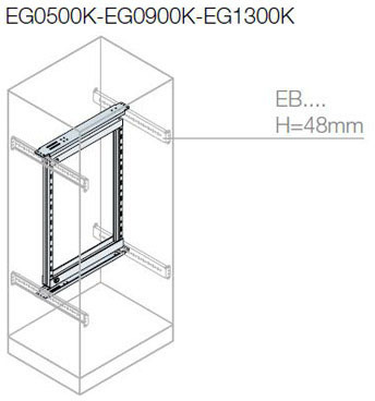 ABB EG1300K Рама 19 дюймов поворотная, 27HE 1300x600мм