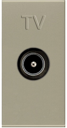 ABB 2CLA215070N1901 Механизм ТВ розетки, простой, 1-модульный, серия Zenit, цвет шампань