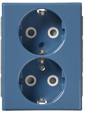ABB 2TKA00002965 Розетка Double Shuko 16А 230В Impressivo, синяя, RAL5007