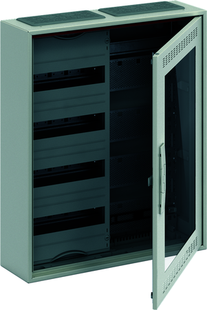 ABB 2CPX052220R9999 Шкаф 48М навесной с медиапанелями IP30,  650x550x160 между DIN-рейками 125 мм с самозажимными клеммами N/PE и Wi-Fi дверью с вент. отверстиями ComfortLine CA24VMW