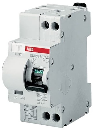 16021047 ABB DS951 Дифференциальный автоматический выключатель 25A 30mA (AC) хар. B