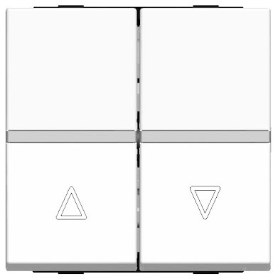ABB 2CLA224410N1101 Механизм выключателя жалюзи клавишный, с фиксацией, 2-модульный, серия Zenit, цвет альпийский белый