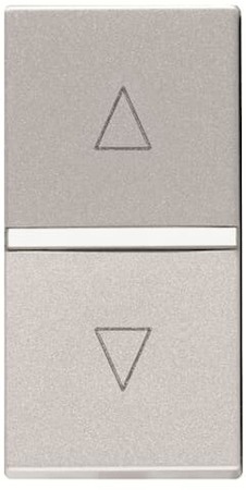 ABB 2CLA214400N1301 Механизм выключателя жалюзи кнопочный, без фиксации, 1-модульный, серия Zenit, цвет серебристый