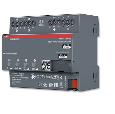 ABB 2CKA006220A0729 DA/M.4.210.2.1 Светорегулятор free@home для LED ламп, 4-х канальный, MDRC