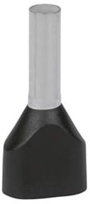 ABB 7TCA301140R0366 Наконечник каб. 2FER1508P-D, медь лужен./полипропилен, втулка, двойной, черный, 2x1.5мм2, 8мм, 500 шт. в пачке