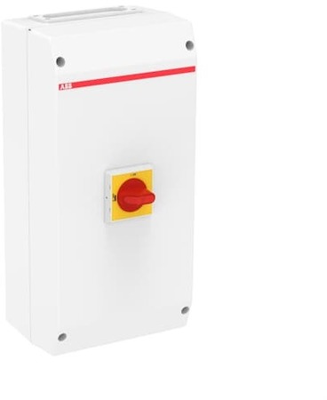 ABB 1SCA022430R0410 Рубильник в боксе OTP90A3B до 90А(AC23A) 3х-полюсный, 1НО доп. к онтакт, красно-желтая ручка, нет фланец I