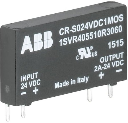 ABB 1SVR405510R3060 Оптопара CR-S024VDC1MOS (вход: 24В DC, выход: 2A 24В DC) для монтажа в цоколь CR-S