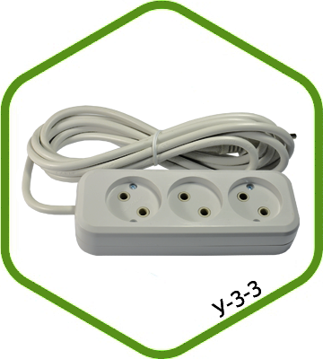 4690612002972 7135 Удлинитель УБЗ-3-5 3-х местн 5м с з/к ASD