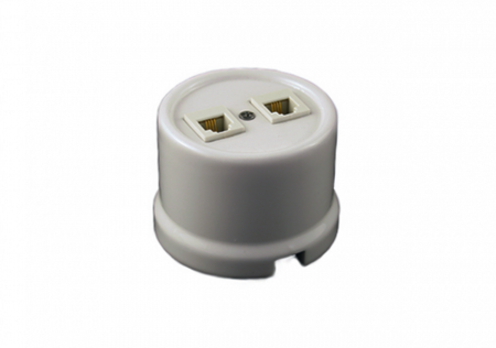 Фото Bironi B1-302-01 Лизетта Бел Розетка компьютерная 2-ая (RJ45)