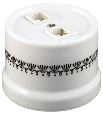 BIRONI B1-303-01-D5/1 Комп.+ Телеф. Розетка стандарт. Декор d5/1