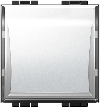 BTicino LN4040 LivingLight Кнопка (NO) с подсвечивающимся полем для надписи, размер 2 модуля