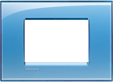 BTicino LNA4803AD LivingLight Рамка прямоугольная, 3 модуля, цвет Голубой