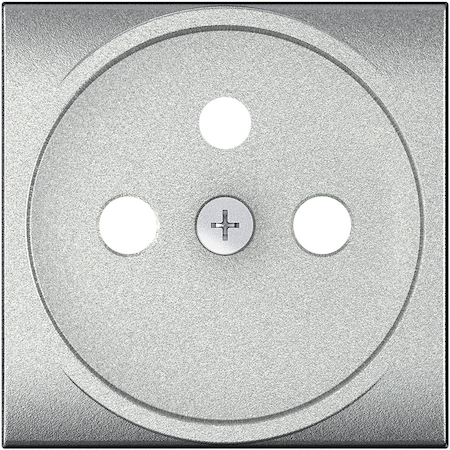 BTicino NT4942N LivingLight Накладка для розетки 2К+З французский стандард, цвет алюминий