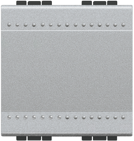 BTicino NT4003M2N LivingLight Переключатель с винтовыми клемами, размер 2 модуля, цвет алюминий