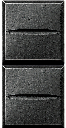 BTicino HS4036 Axolute Кнопка двойная 1Р (NO) + 1Р (NO) 10 А 250 В~, цвет антрацит