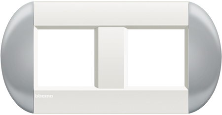 BTicino LNB4802M2TS LivingLight Рамка овальная, 2 поста, цвет Небесный