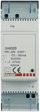 BTicino 346020 My Home Блок питания 600мА, 2DIN