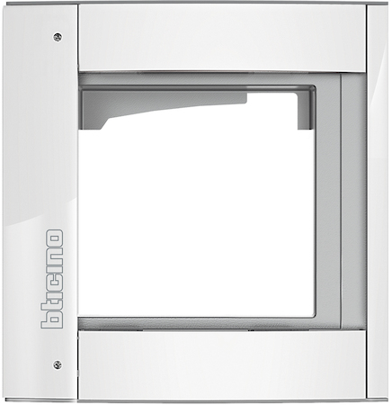 BTicino 350212 Суппорт с рамкой, 1 модуль, цвет allwhite