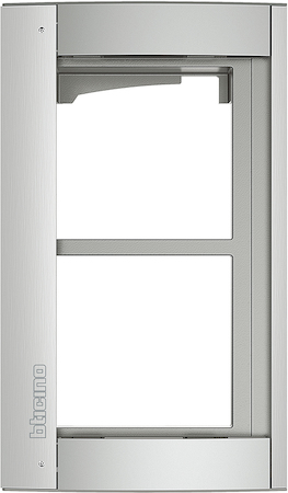 BTicino 350221 Суппорт с рамкой, 2 модуля, цвет allmetal