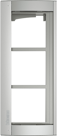 BTicino 350231 Суппорт с рамкой, 3 модуля, цвет allmetal