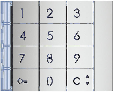 BTicino 353001 Панель лицевая для модуля с цифровой клавиатурой,цвет allmetal