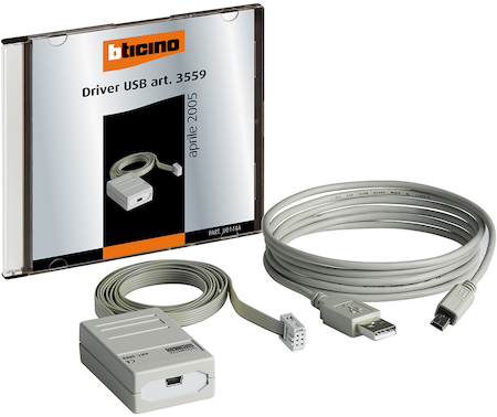 BTicino 3559 Соединит.кабель для программ. USB