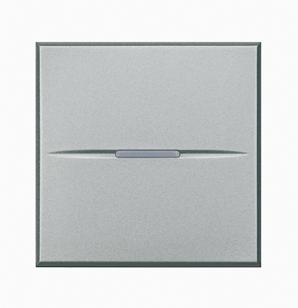 BTicino HC4034/2 Axolute Кнопка 1Р (NС) 10 А 250 В~ – 2 модуля, цвет алюминий