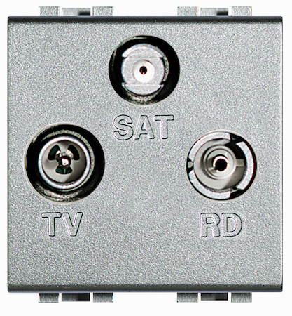 BTicino NT4210D Тройная коаксиальная оконечная розетка для TV