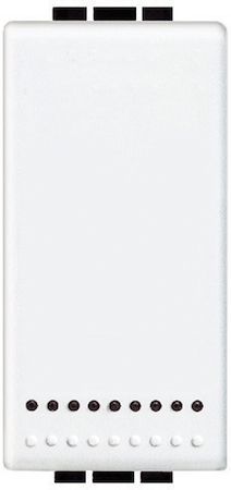 BTicino N4044N LivingLight Кнопка (NO), 10А, 2P с независимыми контактами, цвет белый
