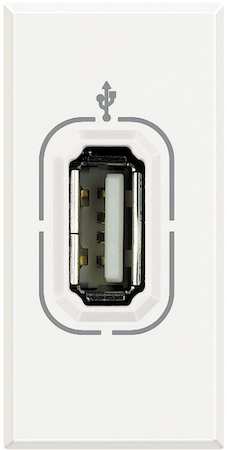 BTicino HD4285 Axolute USB разъем, цвет белый