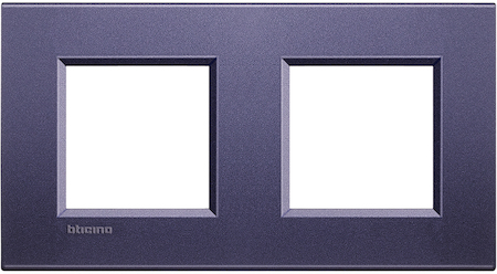 BTicino LNA4802M2CB LivingLight Рамка прямоугольная, 2 поста, цвет Синий шелк
