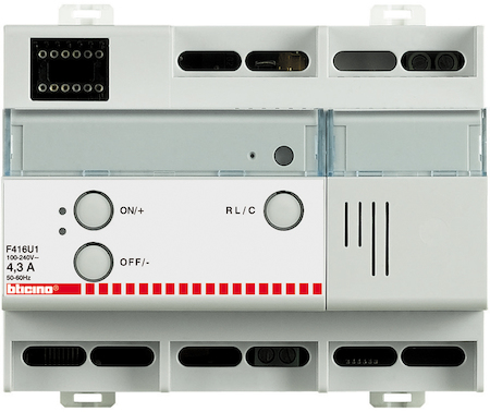 BTicino F416U1 My Home Универсальный активатор-диммер для резистивных, индуктивных и емкостных нагрузок, 1 канал, 4,3А