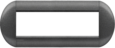 BTicino LNB4807GF LivingLight Рамка овальная, 7 модулей, цвет Графит