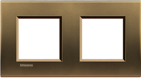 BTicino LNA4802M2BZ LivingLight Рамка прямоугольная, 2 поста, цвет Бронза