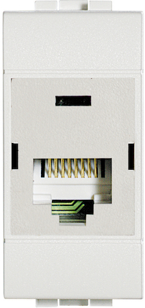 BTicino N4262C6 LivingLight Розетка RJ45, UTP, cat6, IDC110, цвет белый