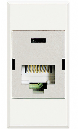BTicino HD4262C6S Axolute Разъем Rj 45, 6 FTP, 110 IDC, цвет белый