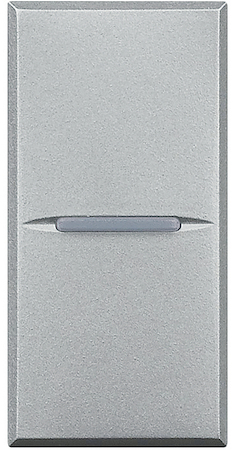 BTicino HC4005 Axolute Кнопка 1Р (NO) 16 А 250 В~ 1 модуль, винтовые клеммы, дизайн AXIAL, цвет алюминий