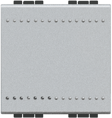 BTicino NT4001M2N LivingLight Выключатель с винтовыми клемами, размер 2 модуля, цвет алюминий
