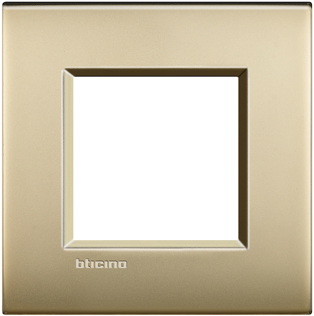 BTicino LNC4802OF LivingLight Рамка AIR 1 пост, цвет Матовое золото