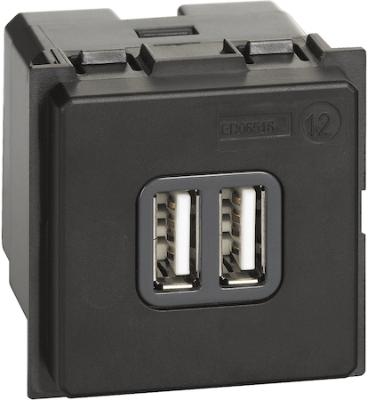 BTicino K4285C2 LN Роз. ЗУ USB A 2М