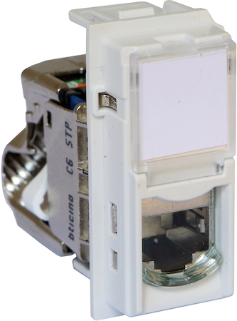 BTicino KW4279C6S LN Роз. RJ45 cat6 STP 1М БЕЛ