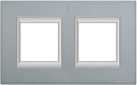 BTicino HA4802/2AZ Axolute декоративные накладки прямоугольной формы, анодированные, цвет темное серебро, на 2+2 модуля