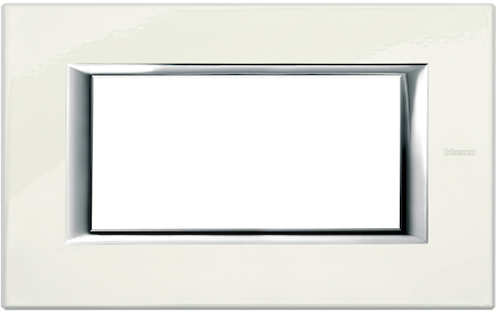 BTicino HA4804BG Axolute декоративные накладки прямоугольной формы, лакированные, цвет фарфор, на 4 модуля