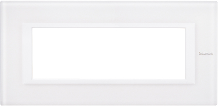BTicino HA4806VBB Axolute декоративные накладки прямоугольной формы, White, цвет белое стекло, на 6 модулей