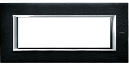 BTicino HA4806XS Axolute декоративные накладки прямоугольной формы, алюминий, цвет антрацит, на 6 модулей