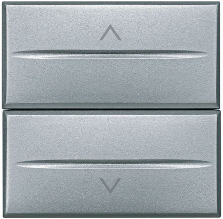 BTicino HC4027/2 Axolute 2-х кнопочный переключатель 16 А, 1Р 1-0-2 – 2 модуля, цвет алюминий