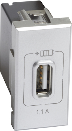 BTicino HC4285C1 AXL Зарядка USB 1,1А 1м алю