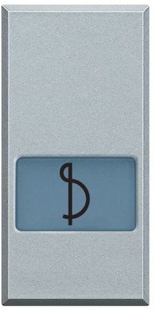 BTicino HC4921LG Axolute Клавиши с подсвечиваемыми символами для выключателей в дизайне AXIAL - 1 модуль, музыка, цвет алюминий