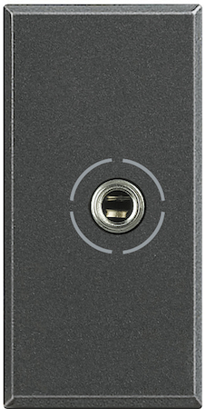BTicino HS4280 Axolute Аудио разъем Jack 3,5 мм, цвет антрацит
