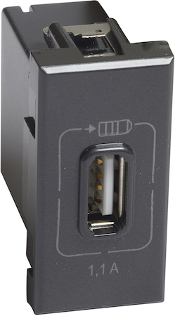 BTicino HS4285C1 AXL Зарядка USB 1,1А 1м ант